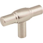 Jeffrey Alexander - 2'' Satin Nickel Hayworth Cabinet ''T'' Knob - Satin Nickel