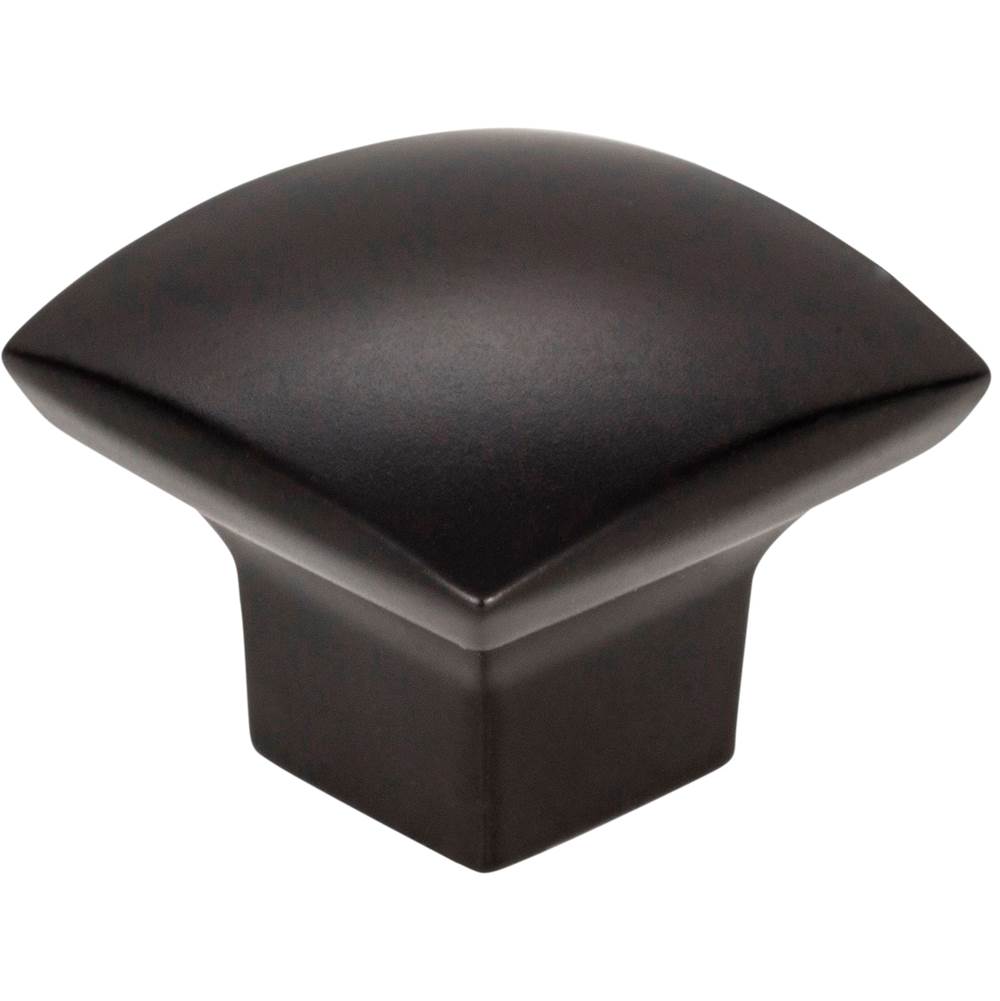 Jeffrey Alexander - 1-3/16'' Overall Length Matte Black Square Sonoma Cabinet Knob - Matte Black