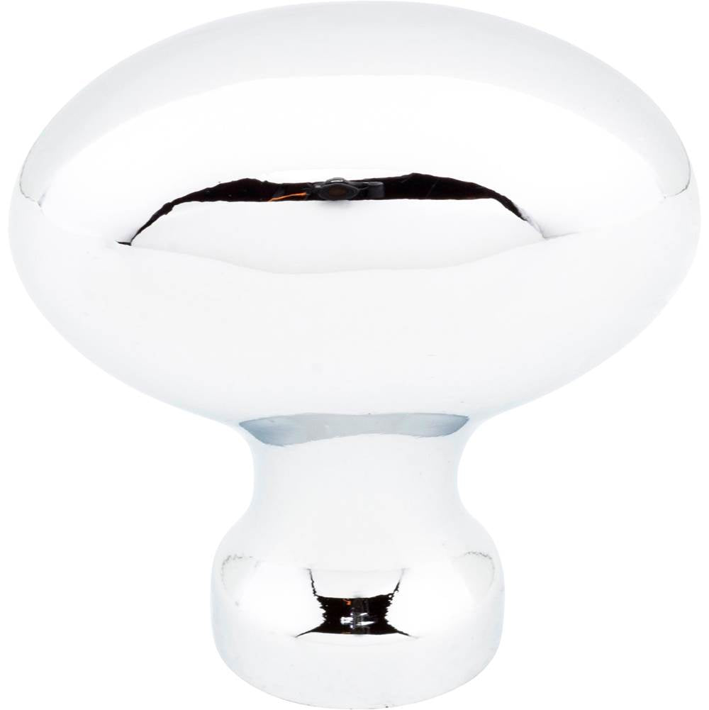 1-9/16'' Overall Length Polished Chrome Football Lyon Cabinet Knob
