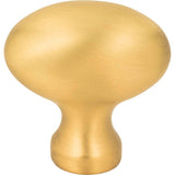 1-9/16'' Overall Length Brushed Gold Football Lyon Cabinet Knob