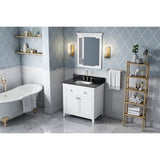 36'' Hale Blue Chatham Vanity, Black Granite Vanity Top, undermount rectangle bowl