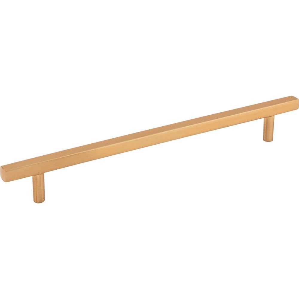Jeffrey Alexander - 192 mm Center-to-Center Satin Bronze Square Dominique Cabinet Bar Pull - Satin Bronze