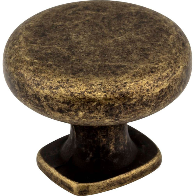 Jeffrey Alexander - 1-3/8'' Diameter Distressed Antique Brass Belcastel 1 Cabinet Knob - Distressed Antique Brass
