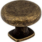 Jeffrey Alexander - 1-3/8'' Diameter Distressed Antique Brass Belcastel 1 Cabinet Knob - Distressed Antique Brass