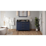 Jeffrey Alexander - 48'' Hale Blue Katara Vanity, Black Granite Vanity Top, Undermount Rectangle Bowl - Hale Blue