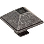 Jeffrey Alexander - 1-1/2'' Overall Length Distressed Antique Silver Square Tahoe Cabinet Knob - Distressed Antique Silver