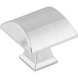 Jeffrey Alexander - 1-1/4'' Overall Length  Polished Chrome Roman Cabinet Knob - Polished Chrome