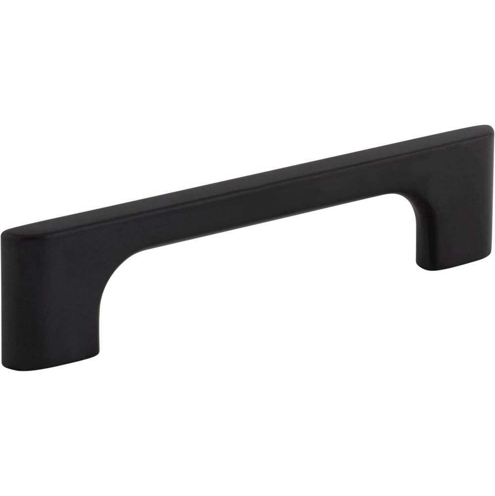 Jeffrey Alexander - 96 mm Center-to-Center Matte Black Asymmetrical Leyton Cabinet Pull - Matte Black