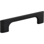 Jeffrey Alexander - 96 mm Center-to-Center Matte Black Asymmetrical Leyton Cabinet Pull - Matte Black