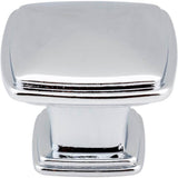 1-3/16'' Overall Length Polished Chrome Square Milan 1 Cabinet Knob
