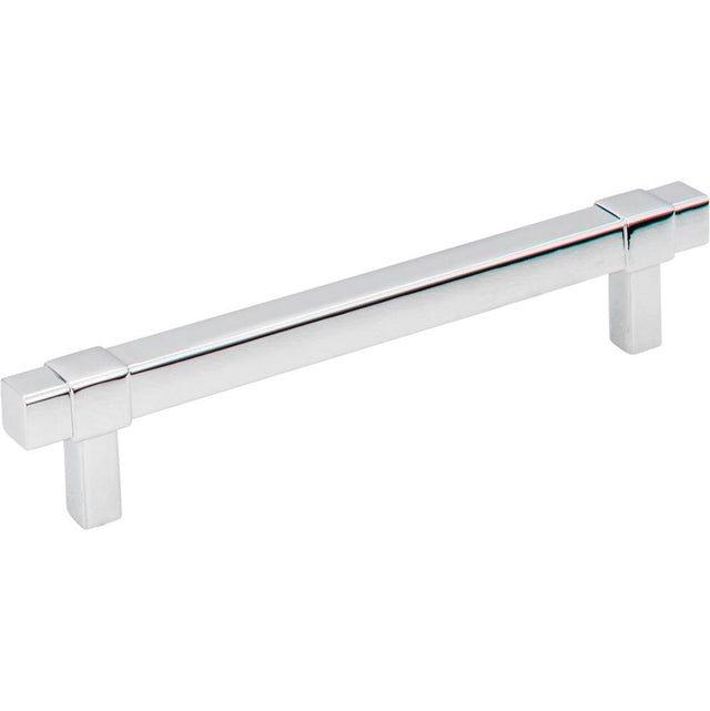 Jeffrey Alexander - 128 mm Center-to-Center Polished Chrome Square Zane Cabinet Pull - Polished Chrome