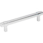 Jeffrey Alexander - 128 mm Center-to-Center Polished Chrome Square Zane Cabinet Pull - Polished Chrome