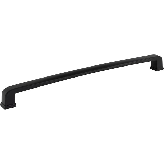 Jeffrey Alexander - 12'' Center-to-Center Matte Black Square Milan 1 Appliance Handle - Matte Black