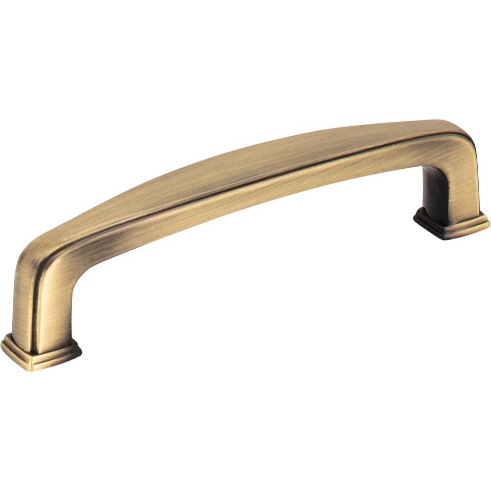 Jeffrey Alexander - 96 mm Center-to-Center Brushed Antique Brass Square Milan 1 Cabinet Pull - Brushed Antique Brass