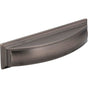 Jeffrey Alexander - 96 mm Center-to-Center Brushed Pewter Square Annadale Cabinet Cup Pull - Brushed Pewter