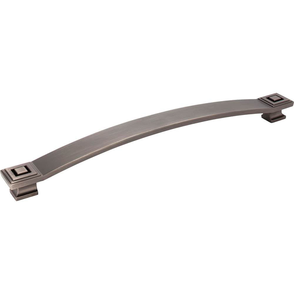 Jeffrey Alexander - 12'' Center-to-Center Brushed Pewter Square Delmar Appliance Handle - Brushed Pewter