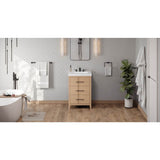 Jeffrey Alexander - Katara 24'' Single Bathroom Vanity Set - Natural Oak