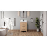 Jeffrey Alexander - Katara 24'' Single Bathroom Vanity Set - Natural Oak