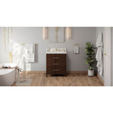 Jeffrey Alexander - Katara 30'' Single Bathroom Vanity Set - Dark Walnut