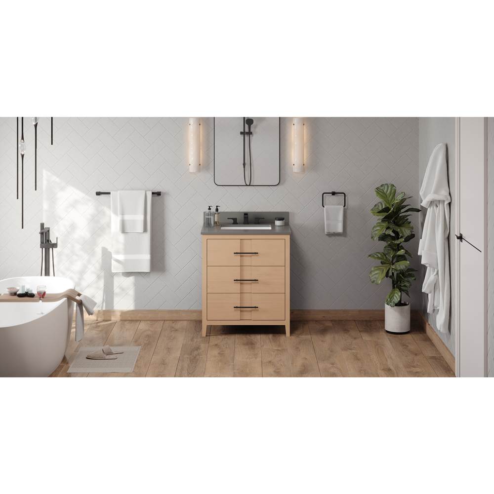 Jeffrey Alexander - Katara 30'' Single Bathroom Vanity Set - Natural Oak