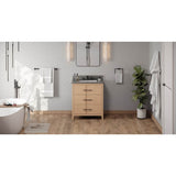 Jeffrey Alexander - Katara 30'' Single Bathroom Vanity Set - Natural Oak