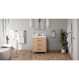 Jeffrey Alexander - Katara 30'' Single Bathroom Vanity Set - Natural Oak