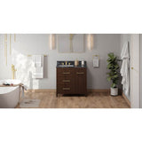 Jeffrey Alexander - Katara 36'' Single Bathroom Vanity Set - Dark Walnut