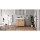 Jeffrey Alexander - Katara 36'' Single Bathroom Vanity Set - Natural Oak