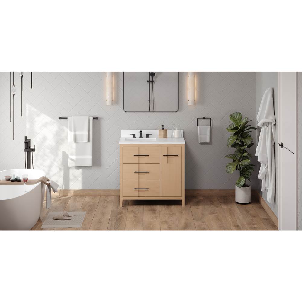 Jeffrey Alexander - Katara 36'' Single Bathroom Vanity Set - Natural Oak