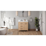 Jeffrey Alexander - Katara 36'' Single Bathroom Vanity Set - Natural Oak
