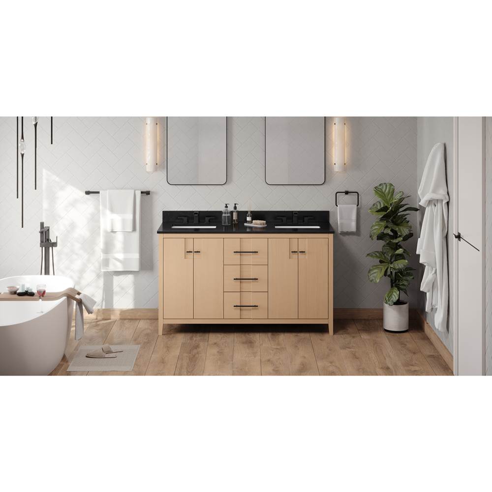 Jeffrey Alexander - Katara 60'' Double Bathroom Vanity Set - Natural Oak