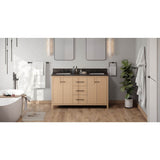 Jeffrey Alexander - Katara 60'' Double Bathroom Vanity Set - Natural Oak