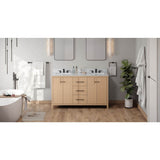 Jeffrey Alexander - Katara 60'' Double Bathroom Vanity Set - Natural Oak