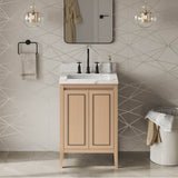 24'' Black Percival Vanity, Calacatta Vienna Quartz Vanity Top, Undermount Rectangle Bowl