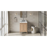 Jeffrey Alexander - Percival 24'' Single Bathroom Vanity Set - Natural Oak
