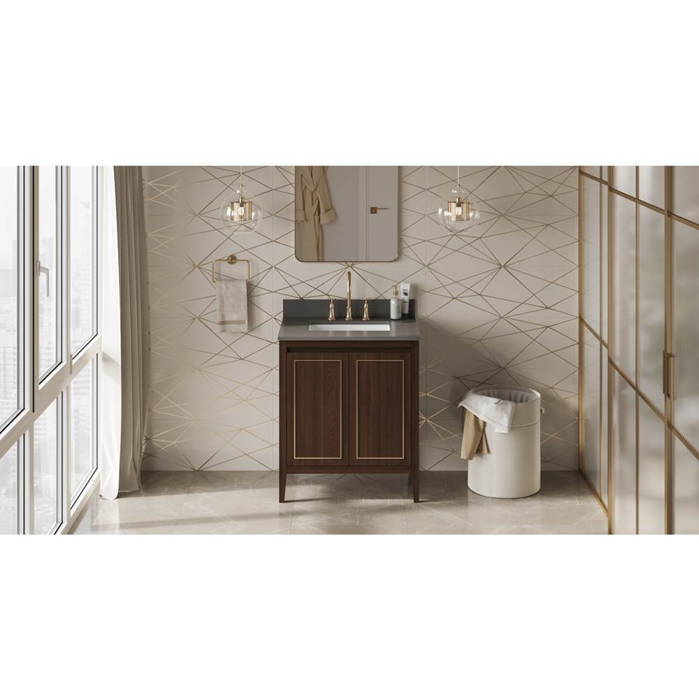 Jeffrey Alexander - Percival 30'' Single Bathroom Vanity Set - Dark Walnut