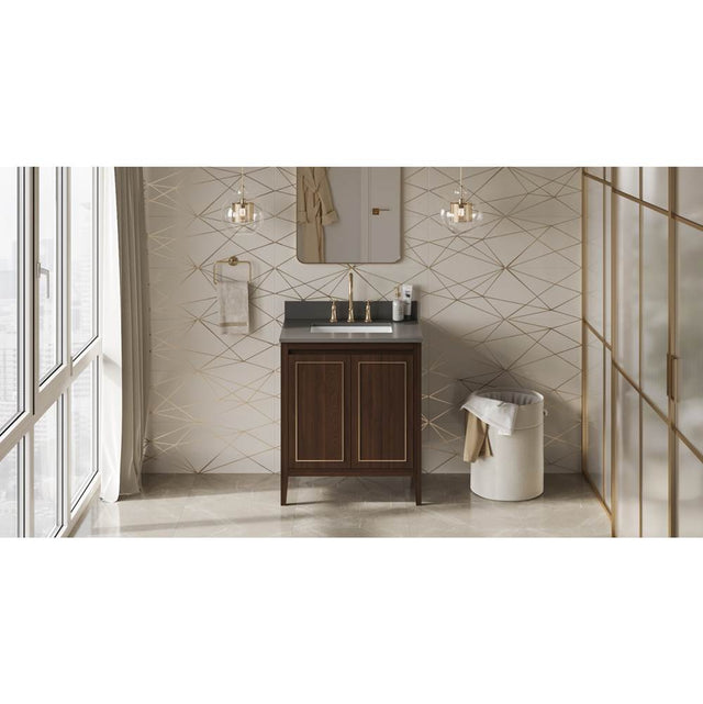 Jeffrey Alexander - Percival 30'' Single Bathroom Vanity Set - Dark Walnut