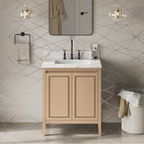 30'' Black Percival Vanity, Calacatta Vienna Quartz Vanity Top, Undermount Rectangle Bowl