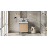 Jeffrey Alexander - Percival 30'' Single Bathroom Vanity Set - Natural Oak