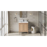 Jeffrey Alexander - Percival 30'' Single Bathroom Vanity Set - Natural Oak