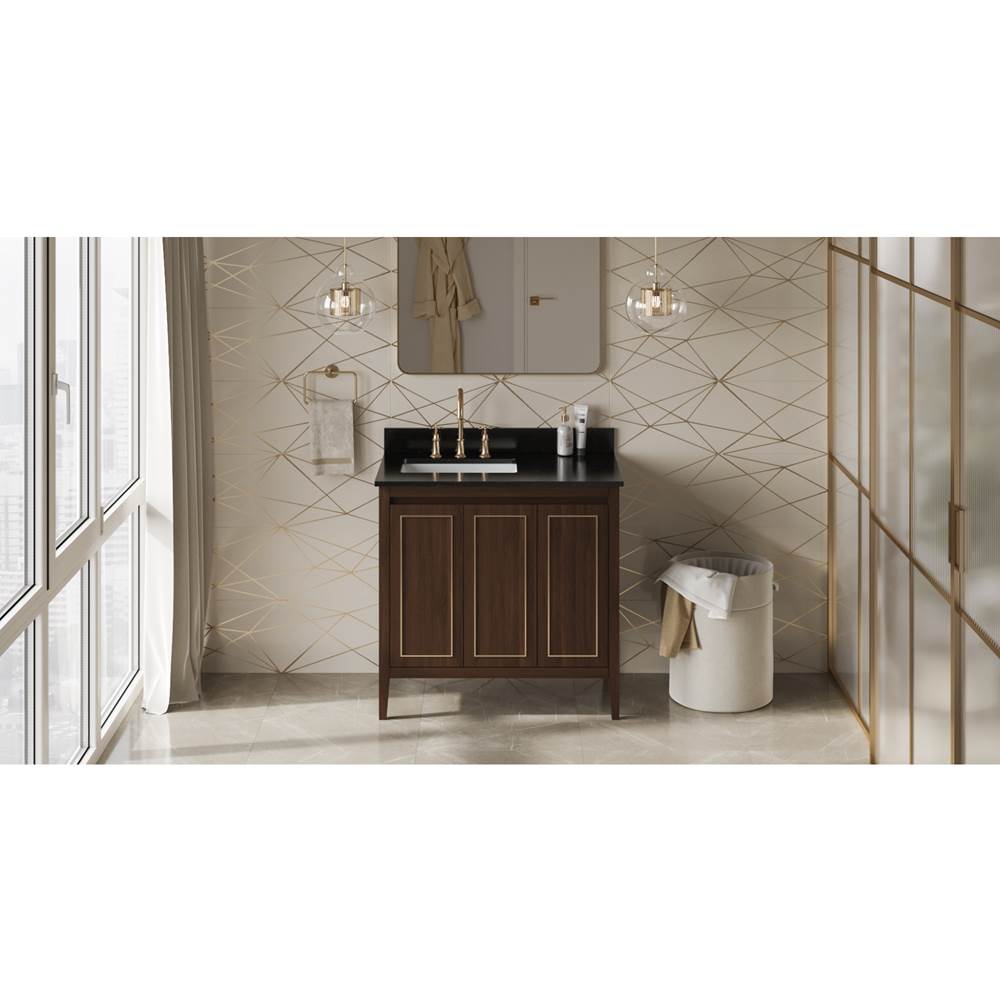 Jeffrey Alexander - Percival 36'' Single Bathroom Vanity Set - Dark Walnut