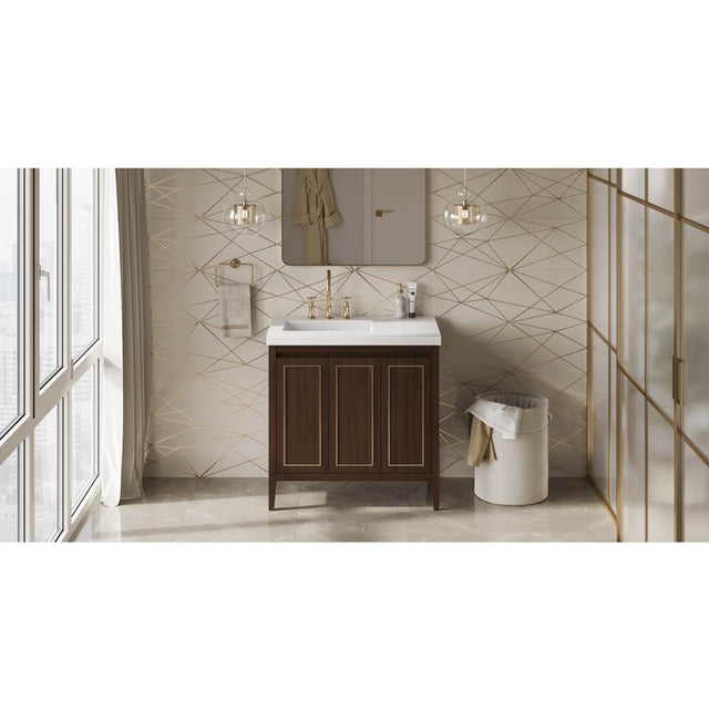 Jeffrey Alexander - Percival 36'' Single Bathroom Vanity Set - Dark Walnut