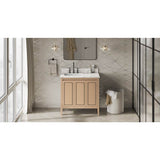 Jeffrey Alexander - Percival 36'' Single Bathroom Vanity Set - Natural Oak