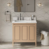 36'' Black Percival Vanity, Left Offset, Calacatta Vienna Quartz Vanity Top, Undermount Rectangle Bowl