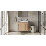 Jeffrey Alexander - Percival 36'' Single Bathroom Vanity Set - Natural Oak
