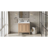 Jeffrey Alexander - Percival 36'' Single Bathroom Vanity Set - Natural Oak
