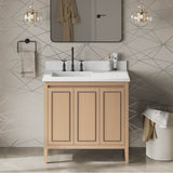 36'' Black Percival Vanity, Left Offset, White Quartz Vanity Top, Undermount Rectangle Bowl
