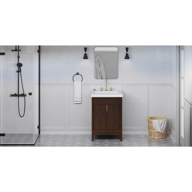 Jeffrey Alexander - Theodora 24'' Single Bathroom Vanity Set - Dark Walnut