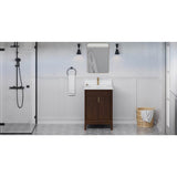Jeffrey Alexander - Theodora 24'' Single Bathroom Vanity Set - Dark Walnut