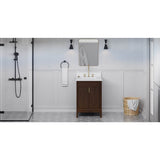 Jeffrey Alexander - Theodora 24'' Single Bathroom Vanity Set - Dark Walnut